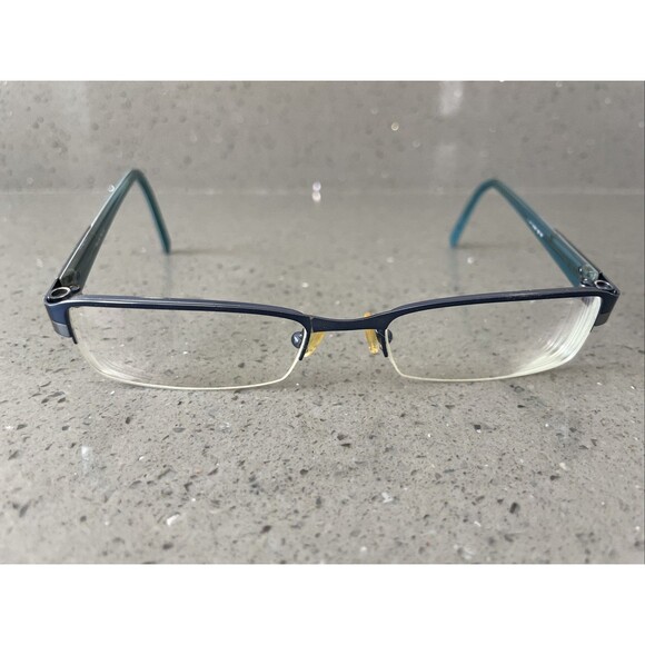 Takumi Eyeglasses 53-18-135 50 Patented Technology FRAMES Only Blue half rim main image 9